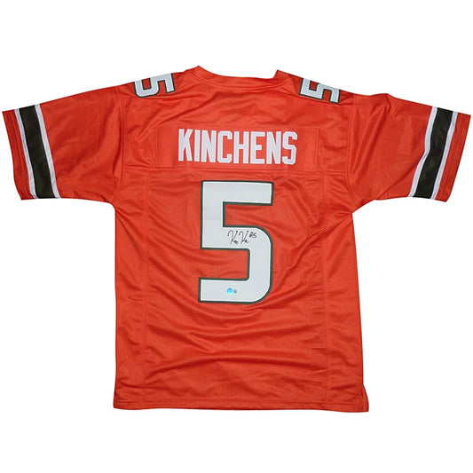 Kamren Kinchens autographed Miami orange jersey with Kinchens #5