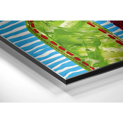 Vibrant Abstract Art on Brushed Aluminium Dibond Canvas | Glass Wall Art Print | vintageantiquesgifts.com
