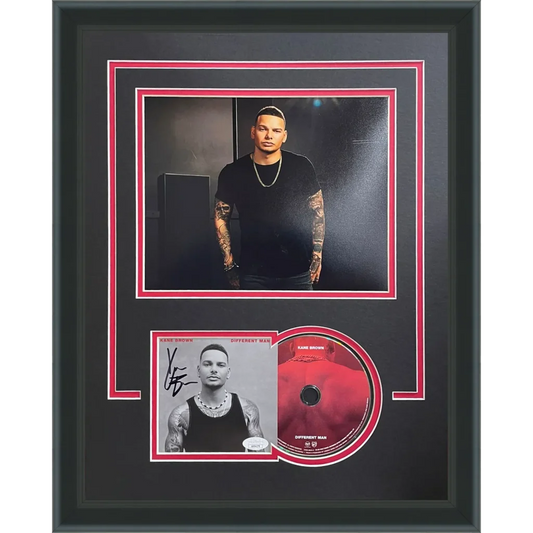 Kane Brown autographed Different Man deluxe framed CD and booklet