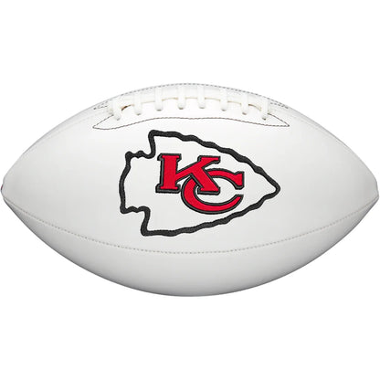 Kansas City Chiefs Autograph Ready White Leather Football | Authentic Sports Collectible | vintageantiquesgifts.com