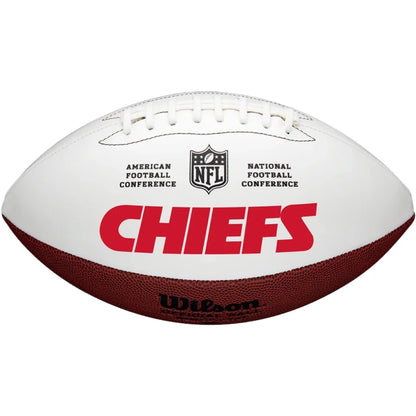 Kansas City Chiefs Autograph Ready White Leather Football | Creative Sports | vintageantiquesgifts.com