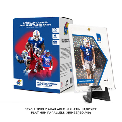 2023 Kansas Jayhawks football platinum box cards with guaranteed autograph /49