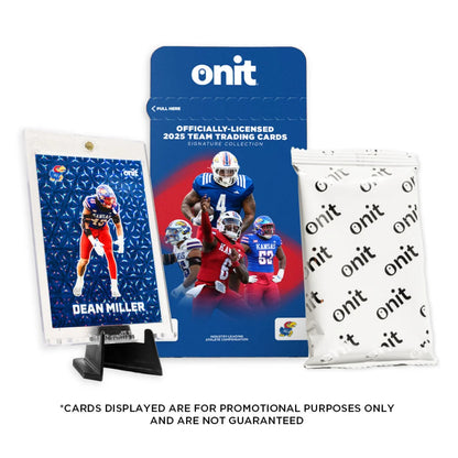 Kansas football trading cards single pack with 2023 Dean Miller set