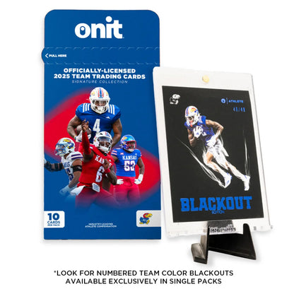Kansas Football Trading Cards Single Pack with 2023 Onit Team Signature Collection