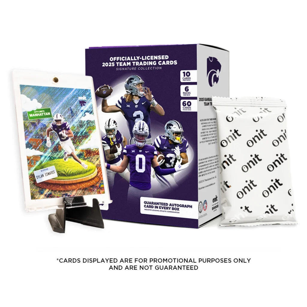 Kansas State Wildcats platinum box of 2025 trading cards with autograph guarantee