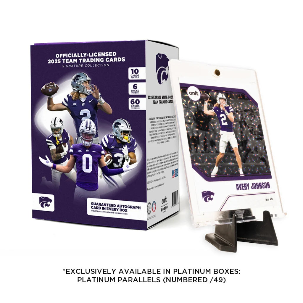 Kansas State Platinum Box with guaranteed autograph trading cards