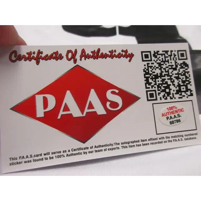 White certificate of authenticity card with red diamond logo for Karim Benzema signed autographed soccer jersey