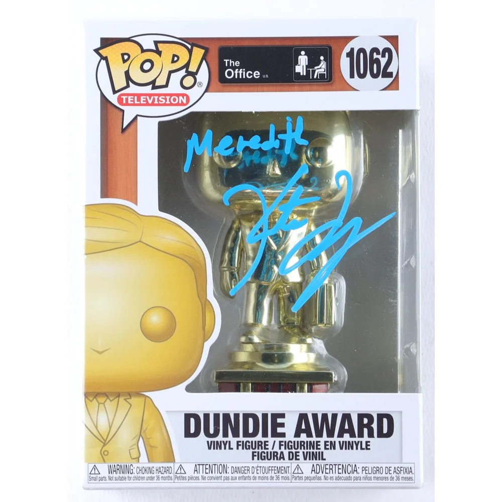 Kate Flannery signed Dundie Award vinyl figure from The Office with JSA auth