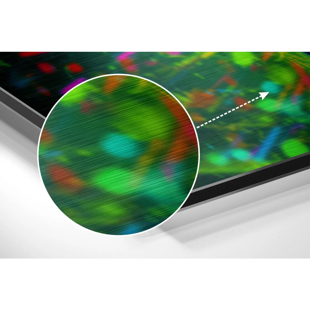 glass wall art Vibrant Keanu Reeves neon art on brushed aluminium dibond