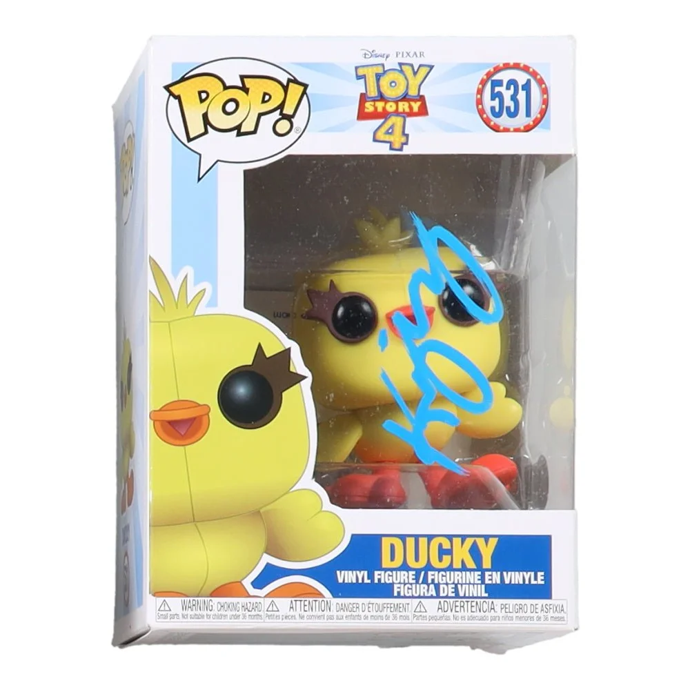Key signed toy Ducky Funko Pop from Toy Story 4 with autograph and COA