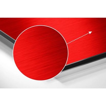 Keep It Simple Brushed Aluminium Dibond Wall Art in Red | Modern Wall Art Decor | vintageantiquesgifts.com