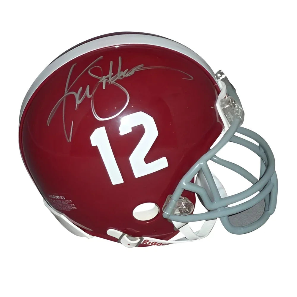 Ken Stabler autographed Alabama Crimson Tide mini helmet with number 12