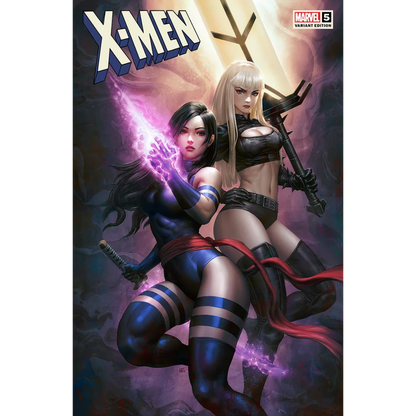Comic book cover with Psylocke and Magik from Kendrick Lim X-Men #5 by Unknown Comics Kendrick