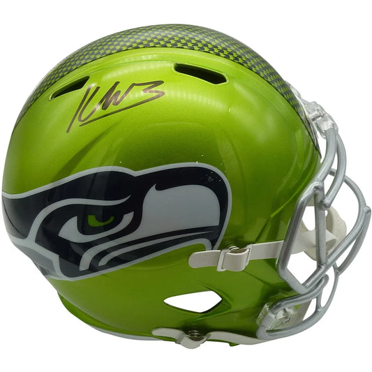 Kenneth Walker III autographed Seattle Seahawks vibrant lime green helmet