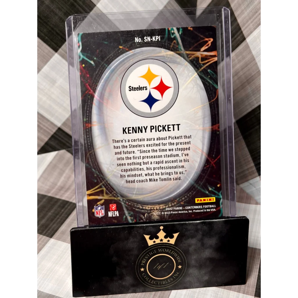 Kenny Pickett Steelers holographic card from Prestige Worldwide