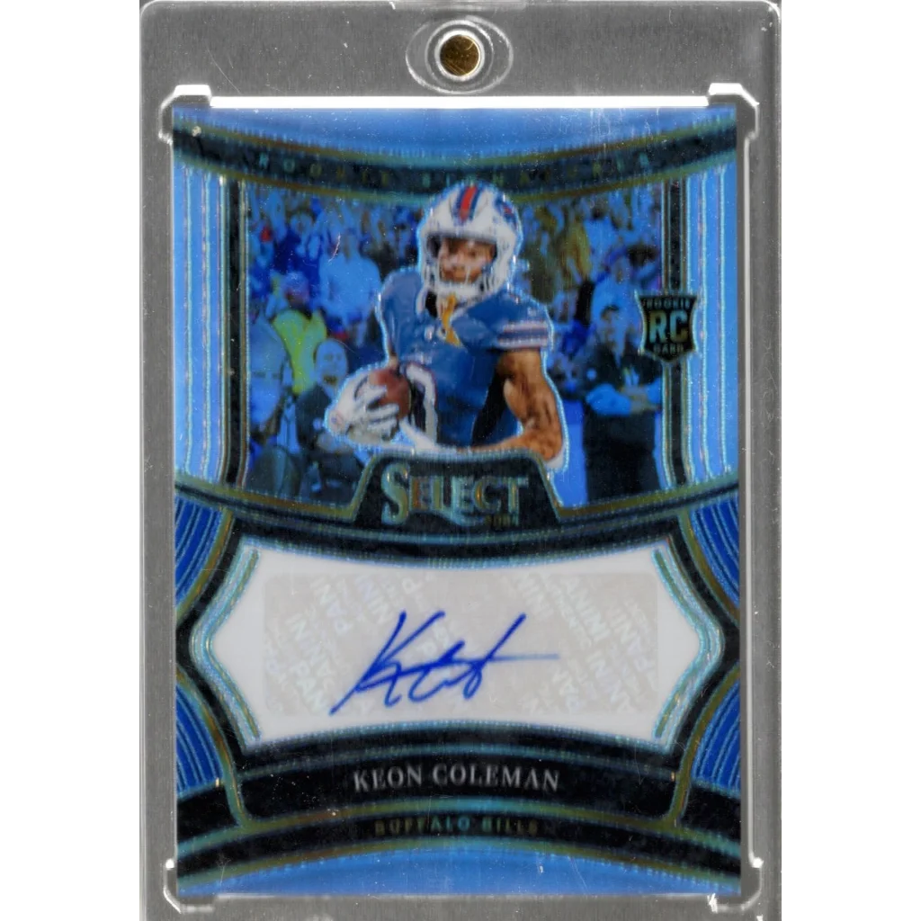 Keon Coleman Buffalo Bills signed football trading card with authentication