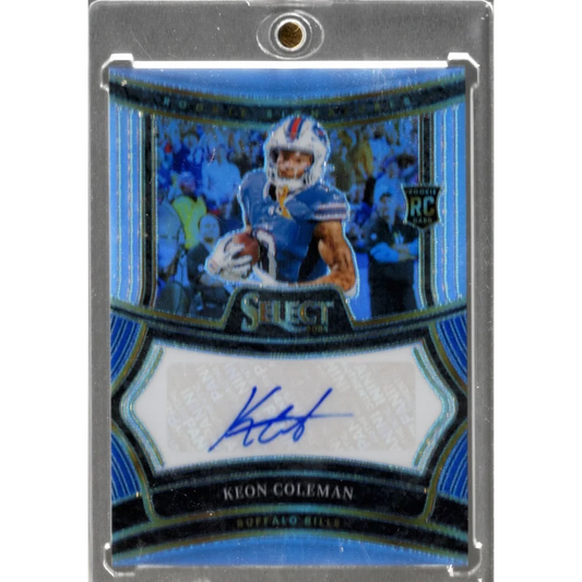 Keon Coleman Buffalo Bills signed football trading card with authentication