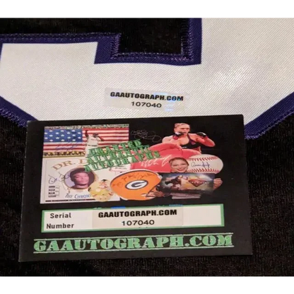 Certificate of authenticity for Kevin Durant autographed Durant autographed jersey number 35