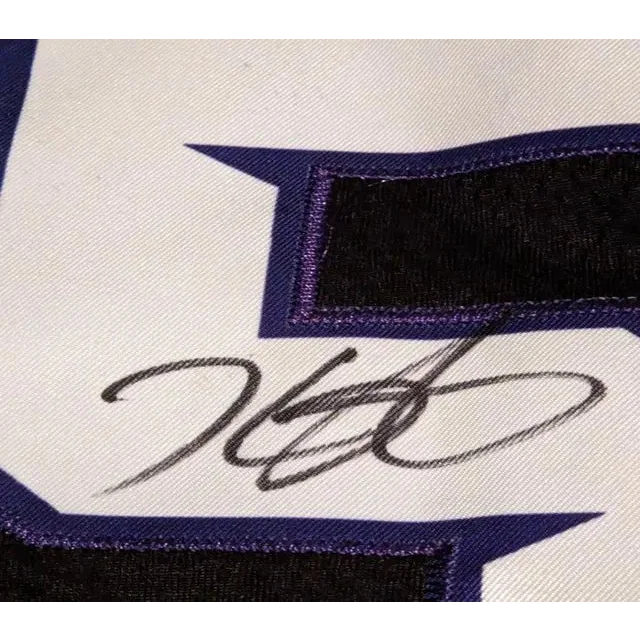 Kevin Durant autographed black jersey with embroidered number 35 and certificate