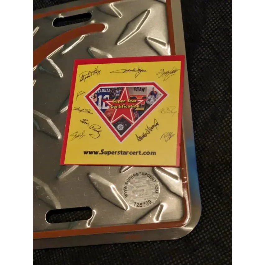 Kevin Durant signed license plate with collectible certification card and multiple signatures