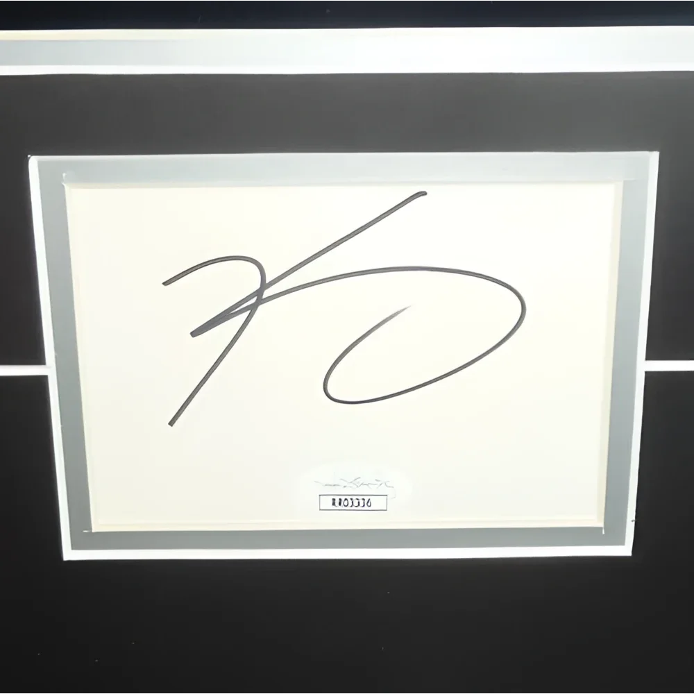 Kevin Hart deluxe framed 11x17 poster with sleek black autograph on cream paper