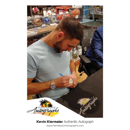 Kevin Kiermaier autographed official MLB baseball with gold glove logo