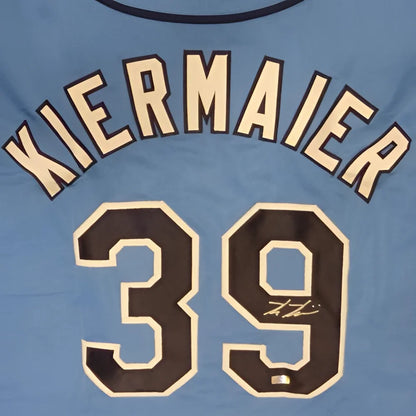 Kevin Kiermaier autographed Tampa Bay baby blue jersey back Kiermaier 39