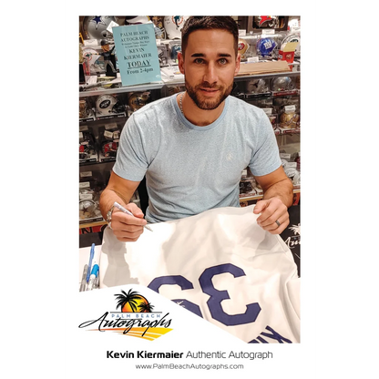 Kevin Kiermaier autographed Tampa Bay white jersey #38 back