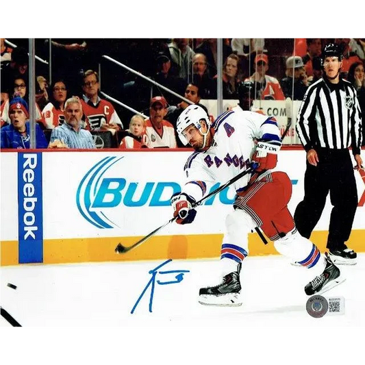 Autographed Kevin Klein York Rangers 8x10 photo of hockey player action shot
