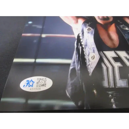 Kevin Nash signed 8x10 photo with championship belt and authentication sticker