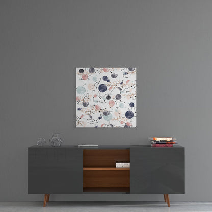 Zodiac Constellation Moons Pattern Glass Wall Art