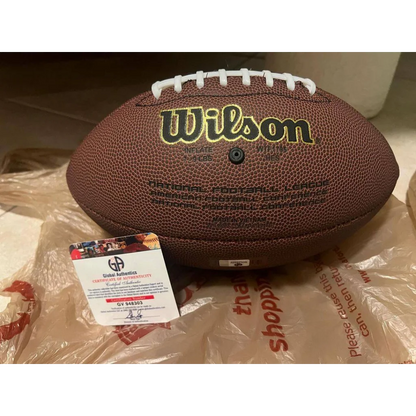 Khalil Mack official real size football with white laces and authenticity certificate