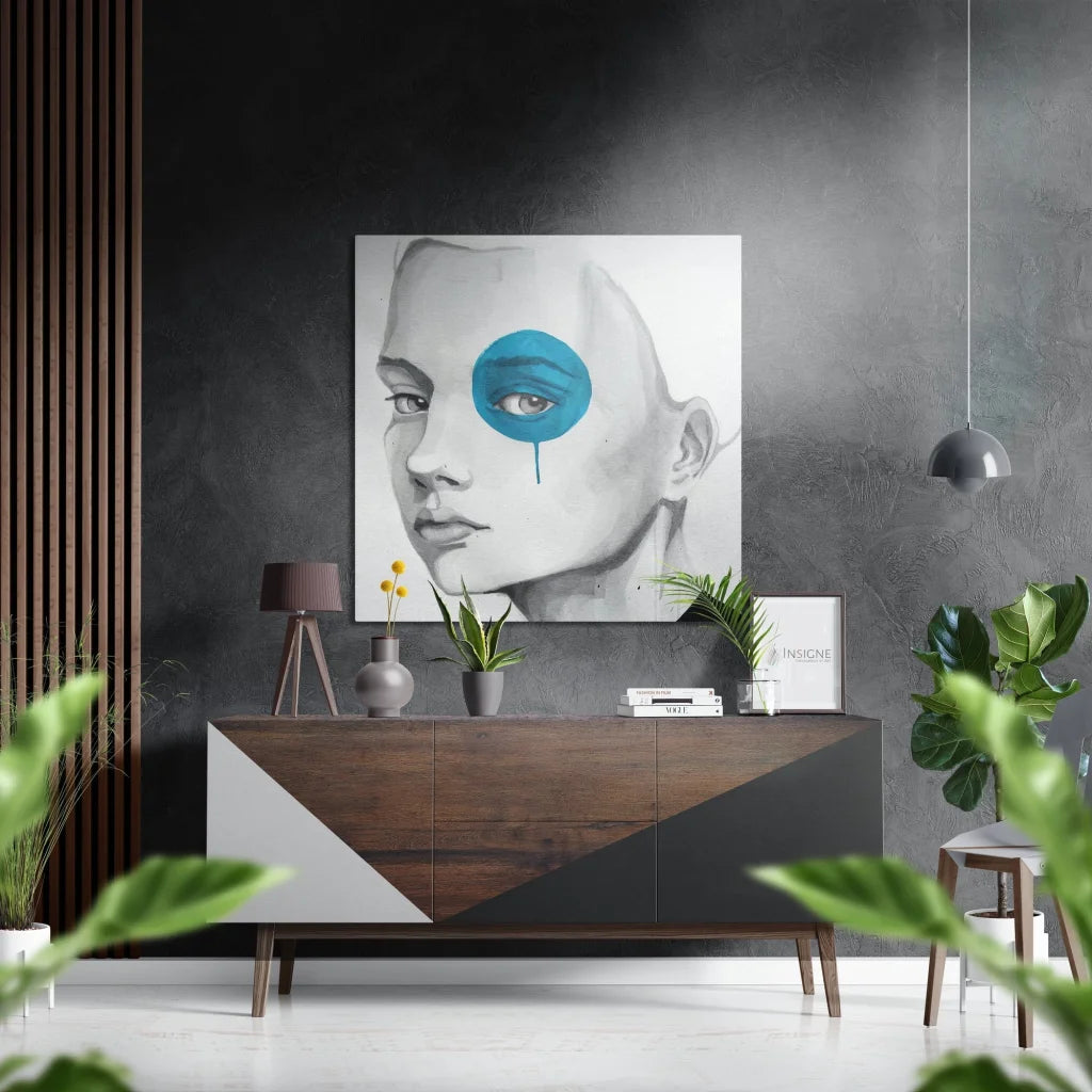 Stunning Brushed Aluminium Dibond Abstract Portrait Wall Art | Insigneart USA | vintageantiquesgifts.com