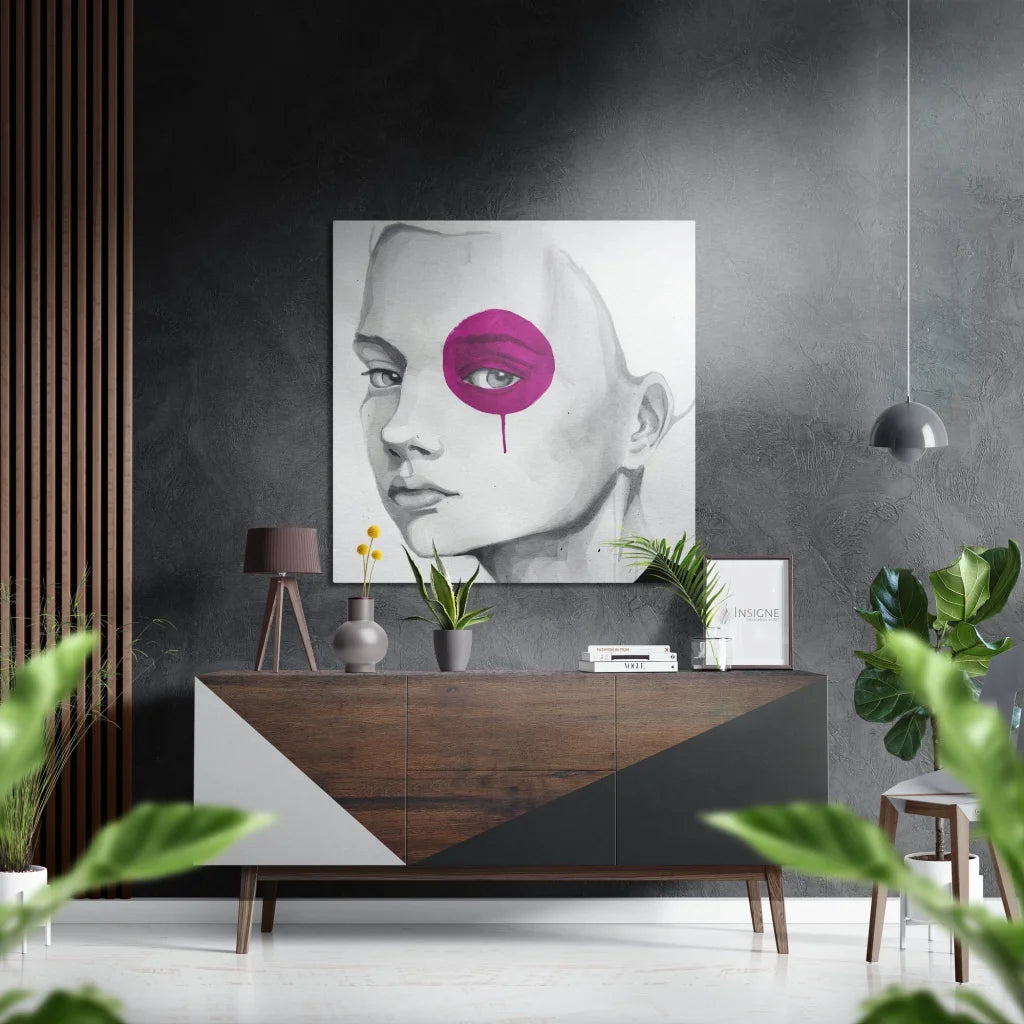 Stunning Brushed Aluminium Dibond Abstract Portrait Art | Insigneart USA | vintageantiquesgifts.com