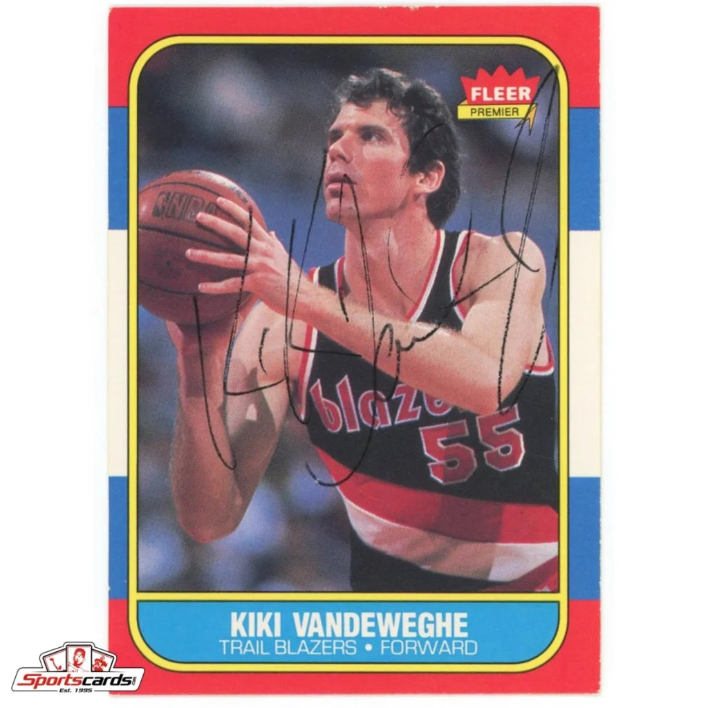 Rare autographed 1986 Fleer Kiki Vandeweghe card