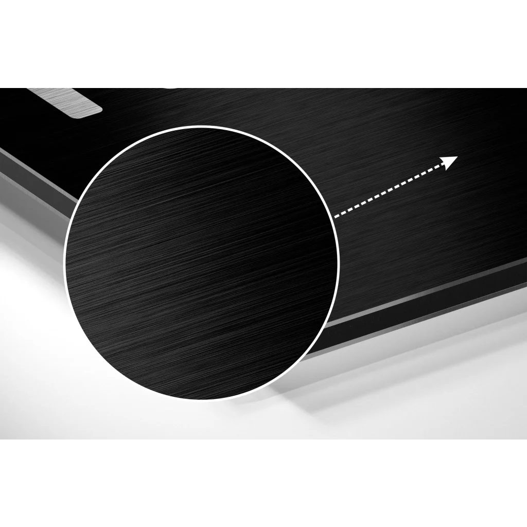 glass wall art Sleek black brushed aluminium dibond poster for King Basketball