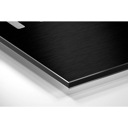 Sleek black King Basketball brushed aluminium dibond poster with silver trim