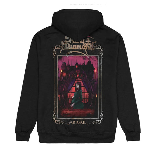 Black King Diamond Abigail Graphic Novel Hoodie with gothic print and Damien Worm art