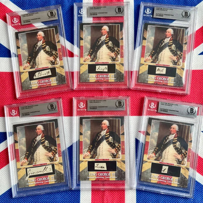 Graded trading card featuring King George III authentic handwritten word collectible