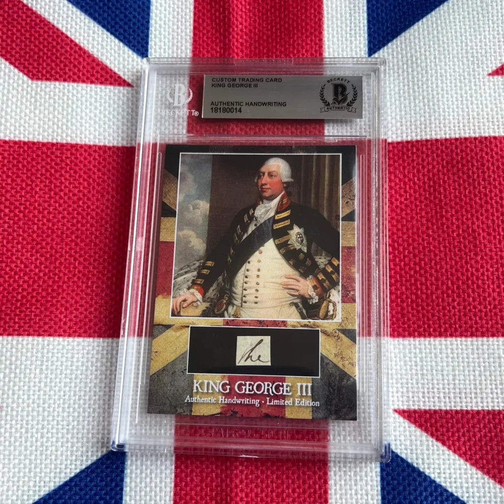 King George III authentic handwritten word trading card in sleeve