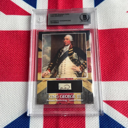 Beckett-graded King George III handwritten trading card for collectors