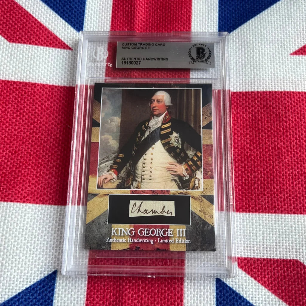 King George III authentic handwritten word trading card in case