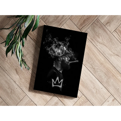 Smoking King Crown Insigne Aluminum Prints Wall Art | Modern Wall Art Decor | vintageantiquesgifts.com