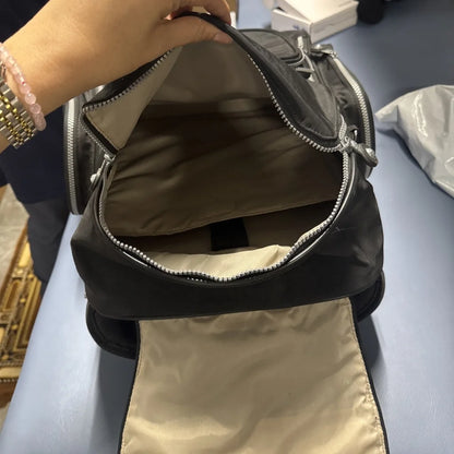 Kipling Gaze Large printed rolling backpack with black nylon and silver zippers