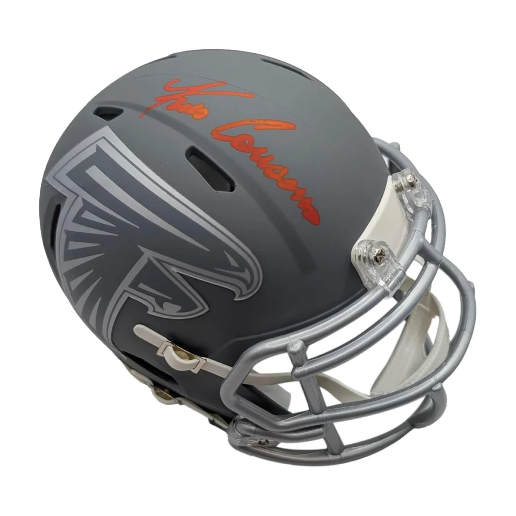 Kirk Cousins signed Atlanta Falcons slate mini helmet in black orange