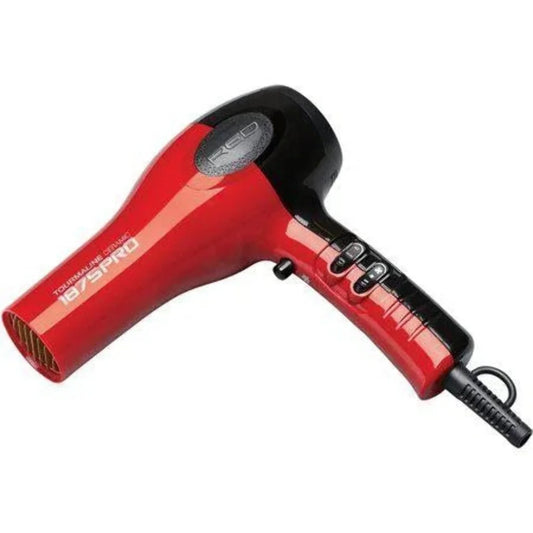 Kiss red tourmaline ceramic hair dryer with sleek ergonomic design
