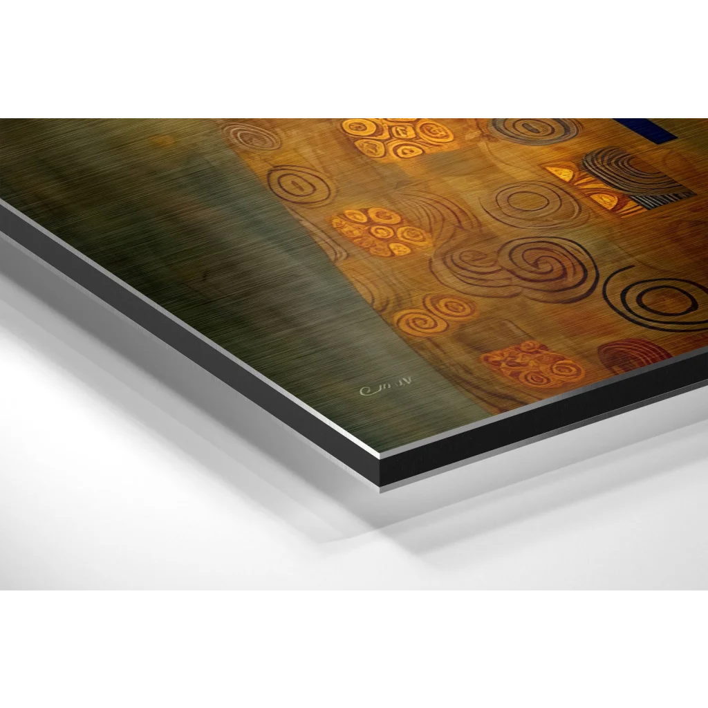 Glass Wall Art Klimt Brushed Aluminum Dibond Wall Art
