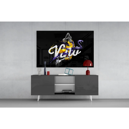Kobe Bryant action poster wall art on sleek 4K smart TV