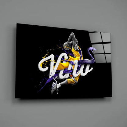 Kobe Bryant action poster wall art with purple snake and Veto design