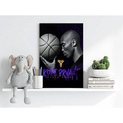 Kobe Bryant black mamba insigne aluminum print in gold